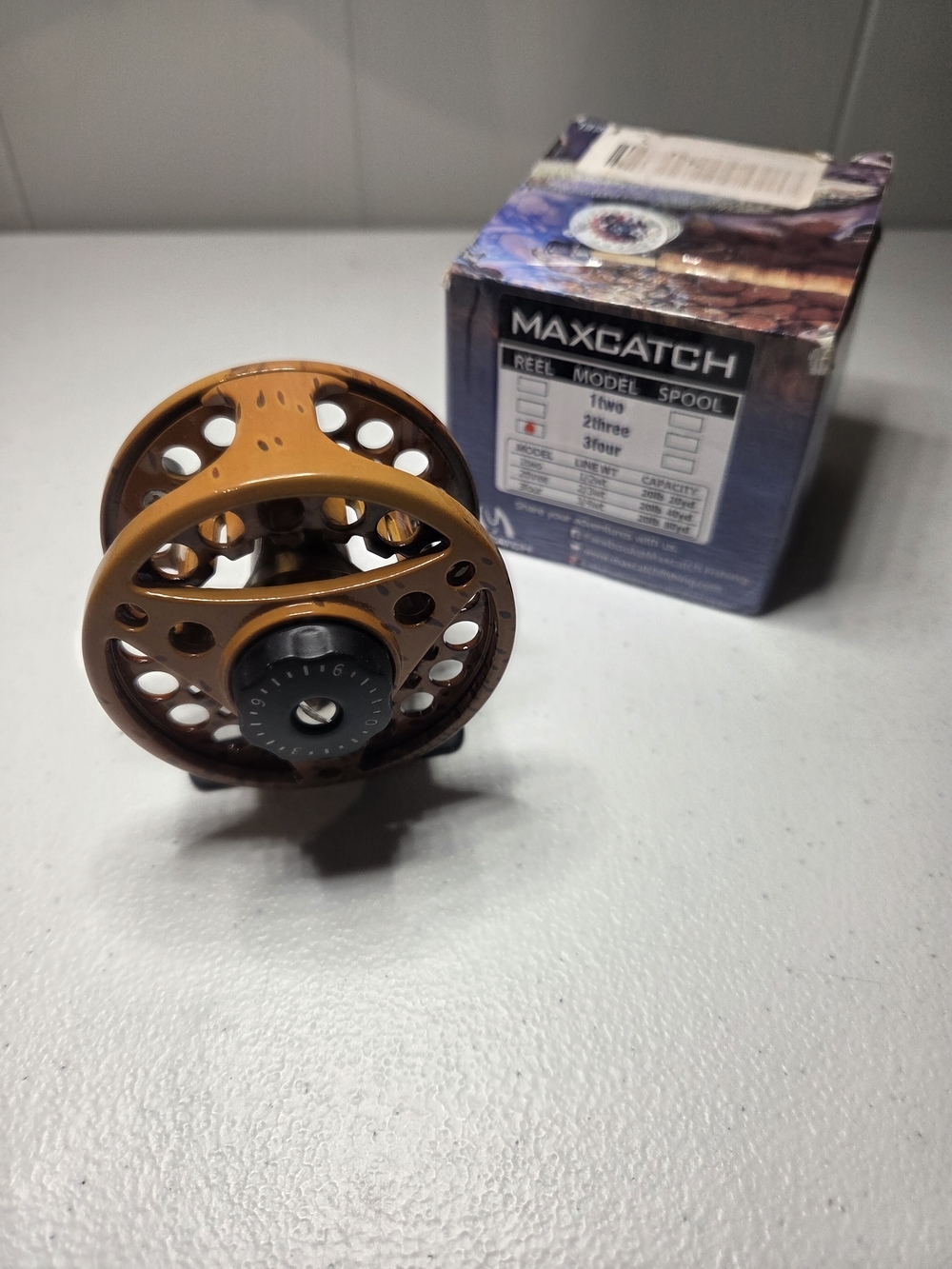 MAXCATCH Fly Reel in Brown Trout Color 3/4 Weight